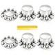 Chrome Plastic Semi Truck Wheel Axle Cover With33mm Lug Nut Front & Rear Thread-on