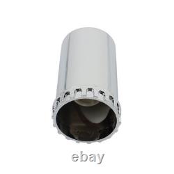 Chrome Semi Truck Front & Rear Wheel Axle Cover Hub Cap Thread-On 33mm Lug Nuts