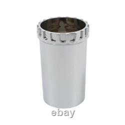 Chrome Semi Truck Front & Rear Wheel Axle Cover Hub Cap Thread-On 33mm Lug Nuts