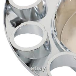 Chrome Semi Truck Front & Rear Wheel Axle Cover Hub Cap Thread-On 33mm Lug Nuts