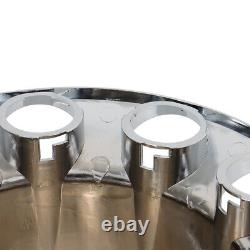 Chrome Semi Truck Front & Rear Wheel Axle Cover Hub Cap Thread-On 33mm Lug Nuts