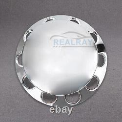 Chrome Semi Truck Hub Cover Wheel Axle Cover Center Caps 33mm Lug Nut Covers set