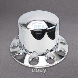 Chrome Semi Truck Hub Cover Wheel Axle Cover Center Caps 33mm Lug Nut Covers set