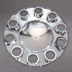 Chrome Semi Truck Hub Cover Wheel Axle Cover Center Caps 33mm Lug Nut Covers set