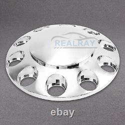 Chrome Semi Truck Hub Cover Wheel Axle Cover Center Caps 33mm Lug Nut Covers set