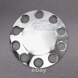 Chrome Semi Truck Hub Cover Wheel Axle Cover Center Caps 33mm Lug Nut Covers set