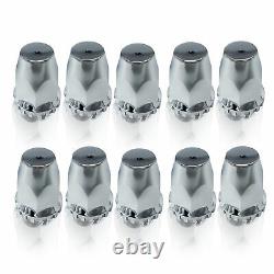 Chrome Semi Truck Hub Cover Wheel Axle Cover Center Caps with 33mm Lug Nut Covers