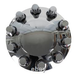 Chrome Semi Truck Hub Cover Wheel Axle Cover Center Caps with 33mm Lug Nut Covers