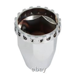 Chrome Semi Truck Hub Cover Wheel Axle Cover Center Caps with 33mm Lug Nut Covers