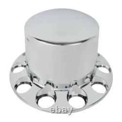 Chrome Semi Truck Hub Cover Wheel Axle Covers Center Caps With 33mm Lug Nut Covers
