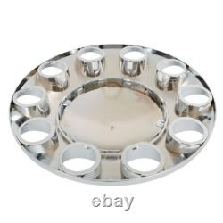 Chrome Semi Truck Hub Cover Wheel Axle Covers Center Caps With 33mm Lug Nut Covers