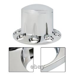 Chrome Semi Truck Hub Cover Wheel Axle Covers Center Caps With 33mm Lug Nut Covers