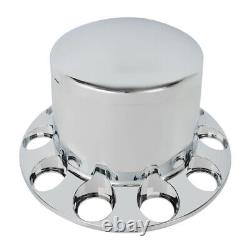 Chrome Semi Truck Hub Cover Wheel Axle Covers Center Caps with 33mm Lug Nut Covers