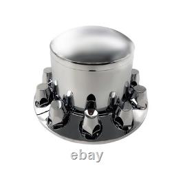 Chrome Semi Truck Hub Cover Wheel Axle Covers Center Caps with 33mm Lug Nut Covers
