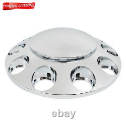 Chrome Semi Truck Hub Cover Wheel Axle Covers Center Caps with 33mm Lug Nut Covers