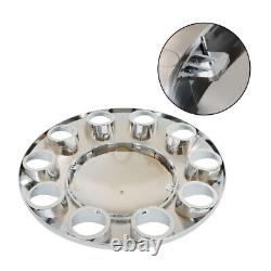 Chrome Semi Truck Hub Cover Wheel Axle Covers Center Caps with 33mm Lug Nut Covers
