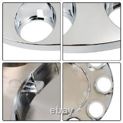 Chrome Semi Truck Hub Cover Wheel Axle Covers Center Caps with 33mm Lug Nut Covers