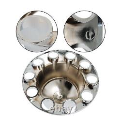 Chrome Semi Truck Hub Cover Wheel Axle Covers Center Caps with 33mm Lug Nut Covers