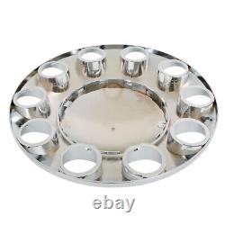 Chrome Semi Truck Hub Cover Wheel Axle Covers Center Caps with 33mm Lug Nut Covers