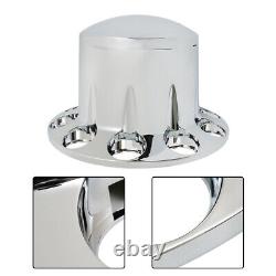 Chrome Semi Truck Hub Cover Wheel Axle Covers Center Caps with 33mm Lug Nut Covers