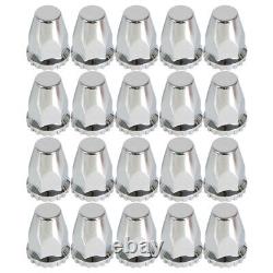 Chrome Semi Truck Hub Cover Wheel Axle Covers Center Caps with 33mm Lug Nut New