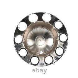 Chrome Semi Truck Rear 33mm Wheel Axle Covers with Hub Caps Lug Nuts Set of 4