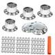 Chrome Semi Truck Tractor Trailer Hub Cover Wheel Axle Cover Center Caps Set