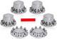 Chrome Spiked Axle Cover With33mm Thread-on Standard Lug Nut Cover For Semi Truck