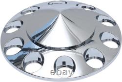Chrome Spiked Axle Cover with33mm Thread-on Standard Lug Nut Cover For Semi Truck