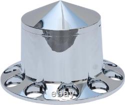 Chrome Spiked Axle Cover with33mm Thread-on Standard Lug Nut Cover For Semi Truck
