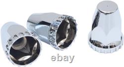 Chrome Spiked Axle Cover with33mm Thread-on Standard Lug Nut Cover For Semi Truck