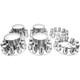 Chrome Standard Axle Cover Kit With 33mm Cylinder Lug Nut For Semi Truck