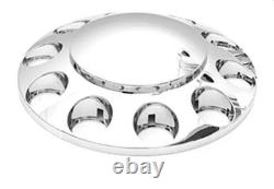 Chrome Standard Axle Cover Kit with 33mm Cylinder Lug Nut for Semi Truck