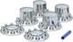 Chrome Standard Axle Cover Kit With 33mm Lug Nut Front&rear For Semi Truck