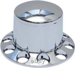 Chrome Standard Rear Axle Wheel Covers for Semi Trucks 33mm Lug Nut 4pcs
