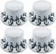 Chrome Wheel Axle Covers Abs 4 Rear 33mm With Removable Hub Caps Semi Truck