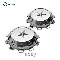 Chrome semi Truck 6pcs hubcaps with Star-for SEMI Truck HUB Cover Cap KIT