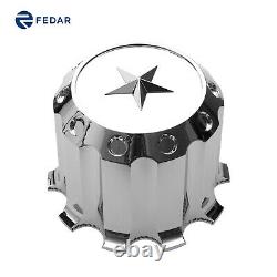Chrome semi Truck 6pcs hubcaps with Star-for SEMI Truck HUB Cover Cap KIT