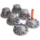 Chromed Abs Plastic Front And Rear Wheel Axle Cover Set With 33mm Lug Nut Covers