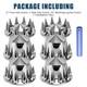 Chromed Abs Plastic Hubcaps Axle Cover Wheel Set 33mm Lug Nut For Semi Trucks