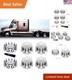 Complete Chrome Wheel Cover Kit For Semi Trucks 6 Covers & Caps, Abs Plastic
