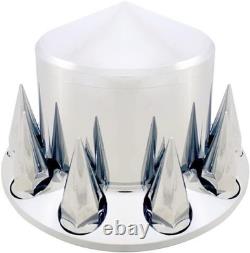 Complete Chrome Wheel Cover Kit for Semi Trucks 6 Covers & Caps, ABS Plastic