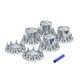 Complete Chrome Wheel Cover Set, 33mm Lug Nut Covers For Semi Trucks, Pointed