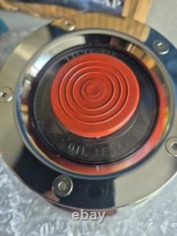 Custom front oil cap 1990 and newer 4 1/2 bolt pattern chrome plated aluminium