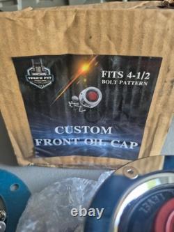 Custom front oil cap 1990 and newer 4 1/2 bolt pattern chrome plated aluminium