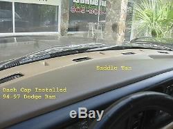 Dash Cap Fits 94 95 96 97 Dodge Ram Pick Up Truck / Hard Plastic Cover / Black