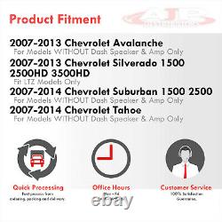 Dashboard Cover Pad Overlay Cap Blk For 2007-2013 Chevy Silverado LTZ Sierra SLT