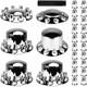 Dome Axle Cover Combo Kits For Semi Truck Hubs Withscrew-on 33mm Lug Nut, Abs Plas