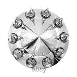 Durable Semi Truck Wheel Hub Covers Kit 60pcs Lug Nut Cover Set for Front Rear
