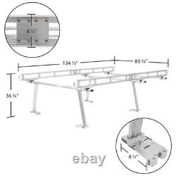 Elevate Outdoor Adjustable Universal Aluminum Pickup Truck Cap Rack for Beds